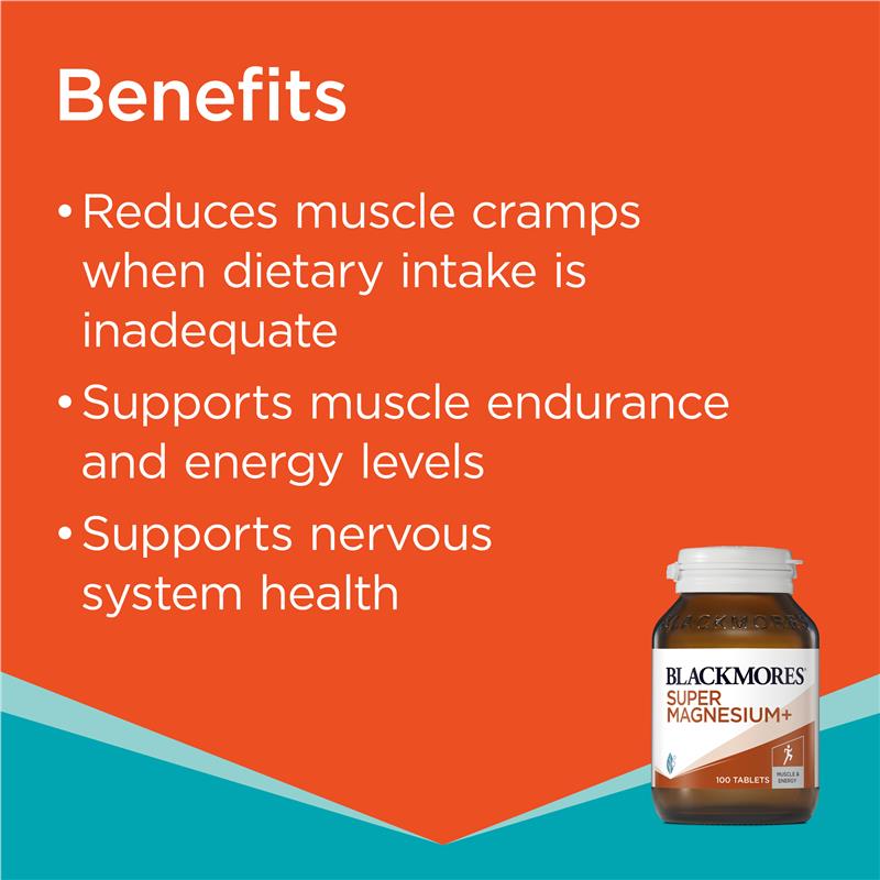 Viên uống bổ sung Magie Blackmores Super Magnesium+