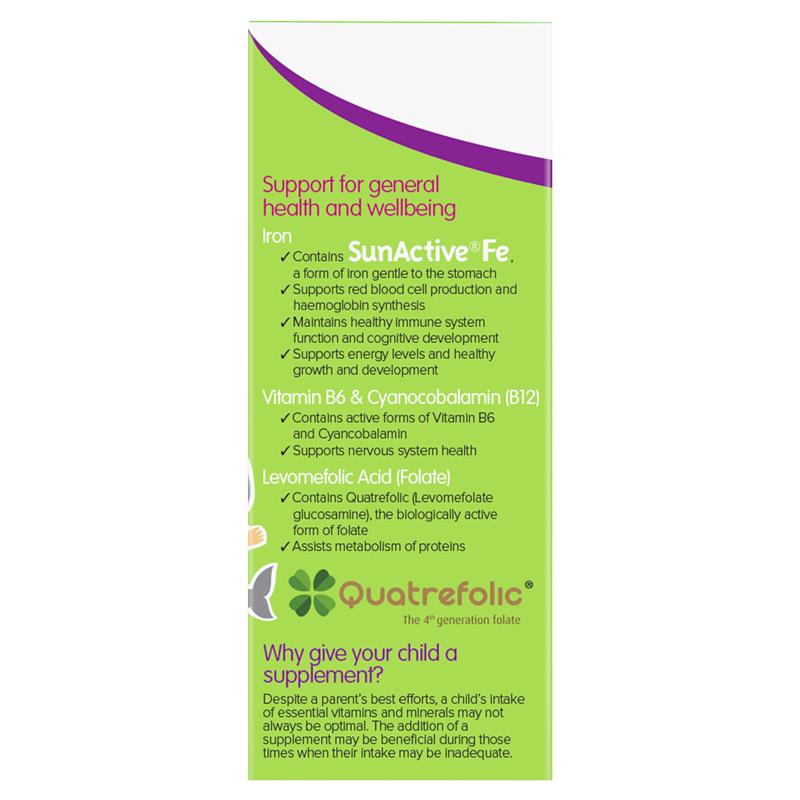 Sắt dạng nước kèm Vitamin B cho trẻ Brauer Kids Liquid Iron 200ml