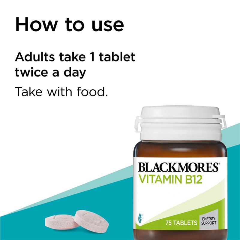 Vitamin B12 Blackmores Cyanocobalamin 100 mcg của Úc