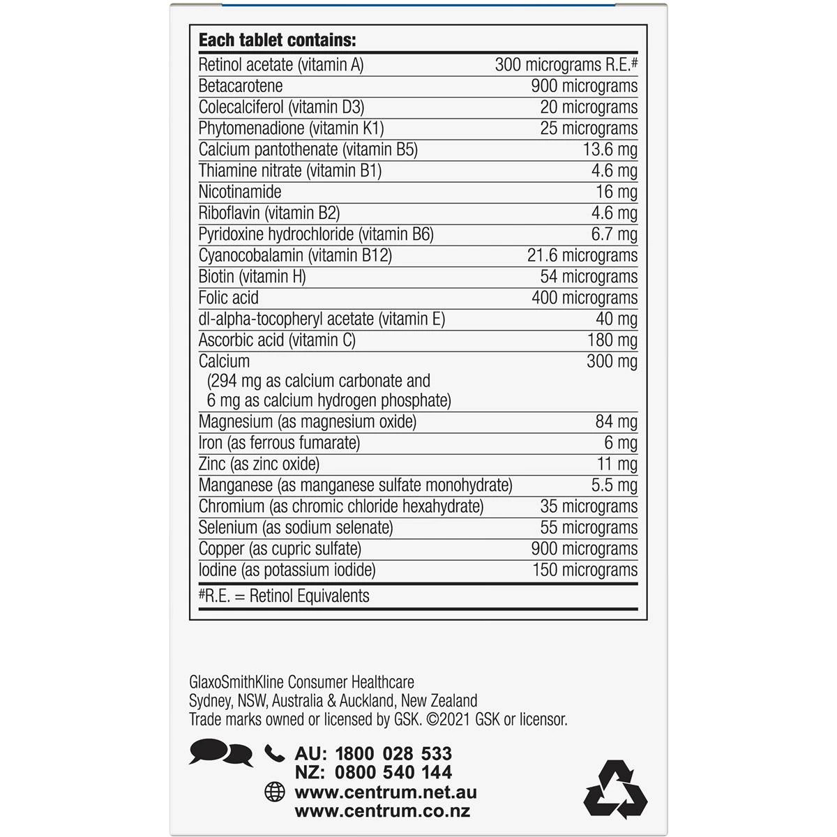 Centrum Multivitamin For Men cho nam dưới 50 tuổi