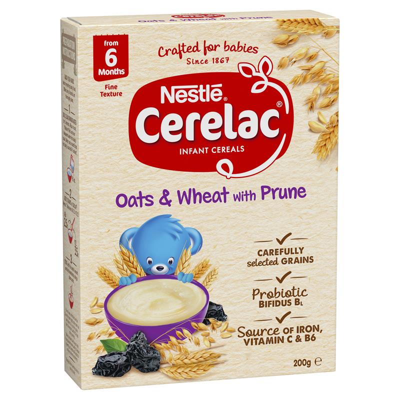 Bột ăn dặm Cerelac cho bé Infant Cereal Oat & Prune của Úc 200g | Xuất xứ Úc (Australia)