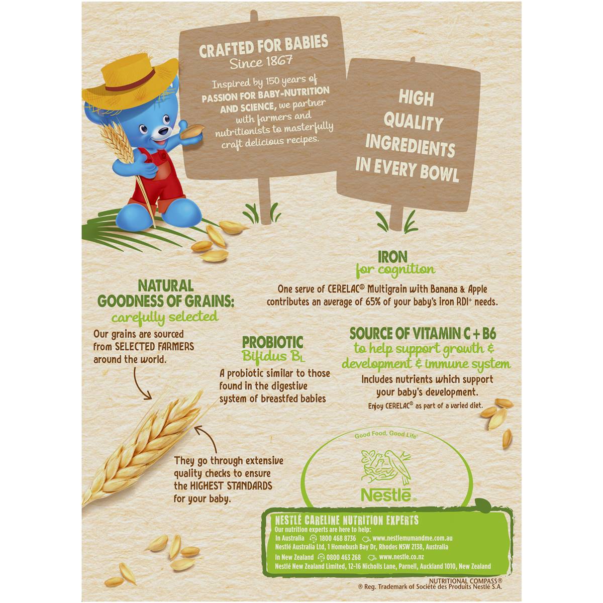 Bột ăn dặm Cerelac Nestlé cho bé Multigrain Banana & Apple 200g