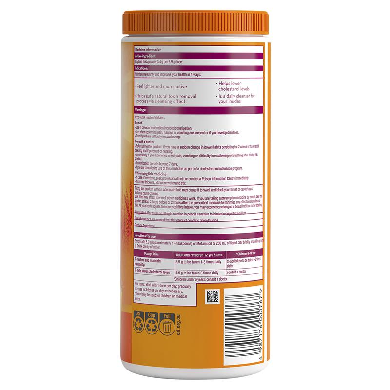 Bột cam Metamucil bổ sung chất xơ Orange Smooth