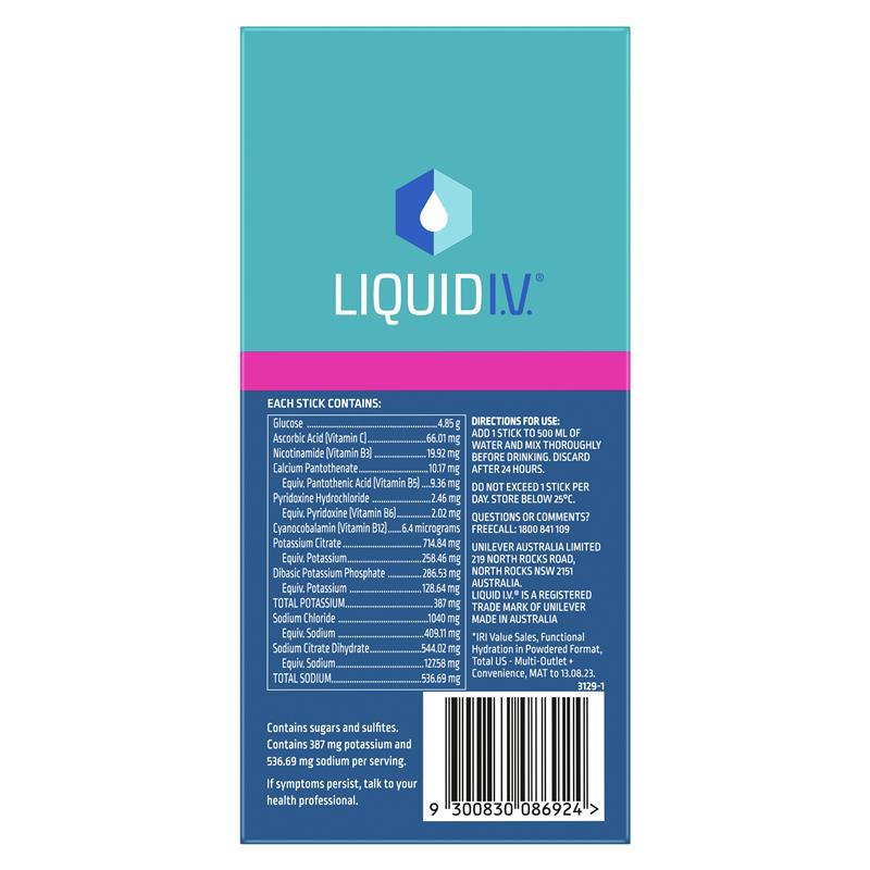 Bột uống bù điện giải vị chanh dây Liquid IV Hydration Passionfruit