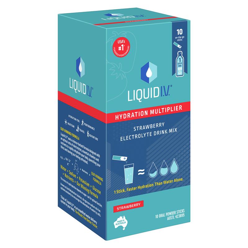 Bột uống bù điện giải vị dâu Liquid IV Hydration Strawberry