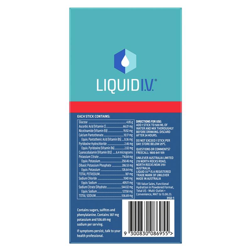 Bột uống bù điện giải vị dâu Liquid IV Hydration Strawberry