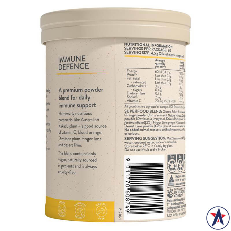 Bột uống tăng cường miễn dịch Swisse Earth Immune Defence 135g | Thương hiệu Úc chính hãng