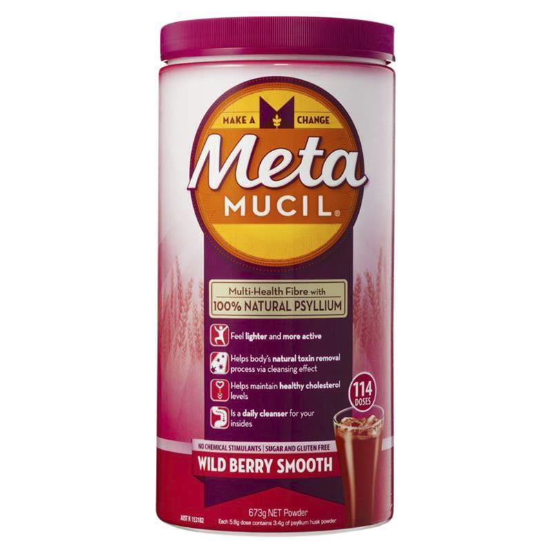 Bột Metamucil Wild Berry Smooth bổ sung chất xơ