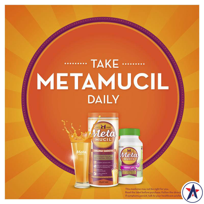 Bột cam Metamucil bổ sung chất xơ Orange Smooth