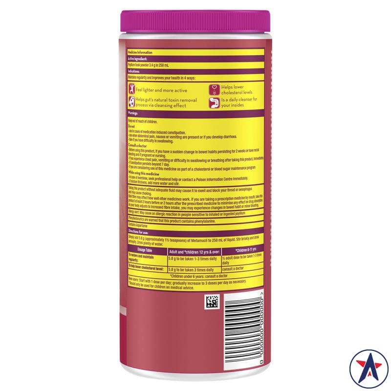 Bột Metamucil Wild Berry Smooth bổ sung chất xơ