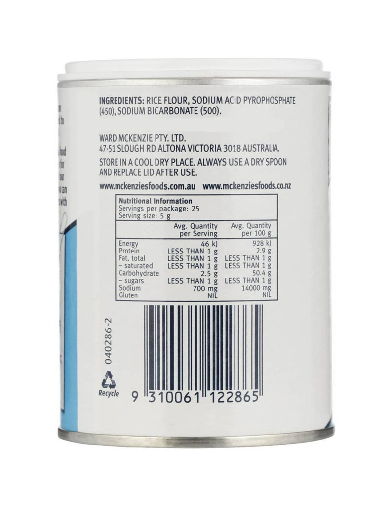 Bột nở đa dụng McKenzie's Baking Powder Gluten Free của Úc
