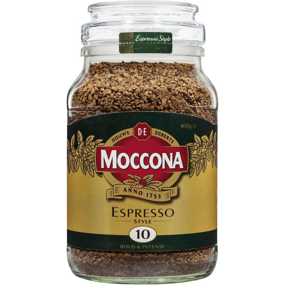 Cà phê hòa tan Moccona Espresso Úc Style Bold Intense Coffee 400g