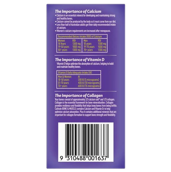 Caltrate Bone and Muscle Health Plus Minerals của Úc