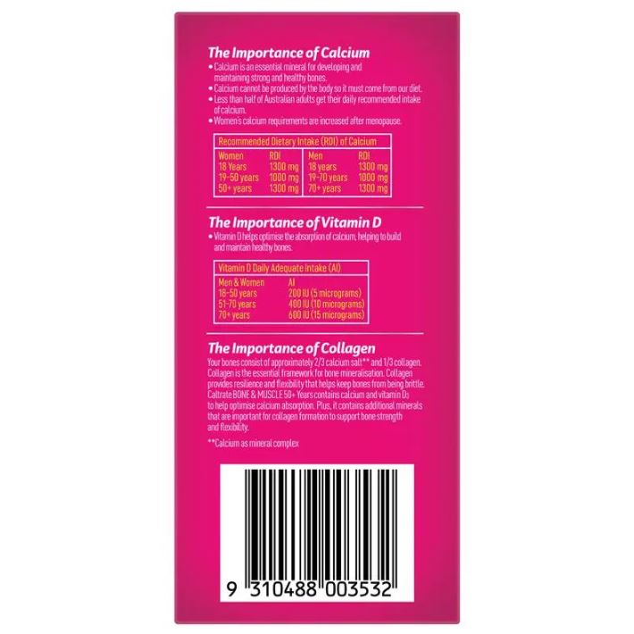 Caltrate Bone and Muscle của Úc cho người trên 50 tuổi