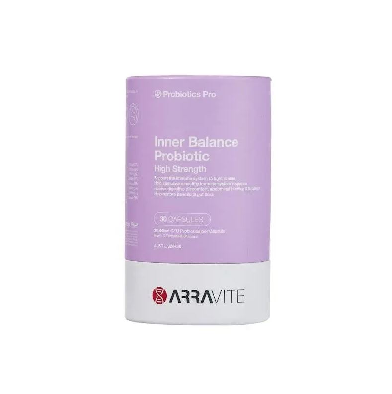 Men vi sinh đường ruột Arravite Inner Balance Probiotics High Strength 30 viên