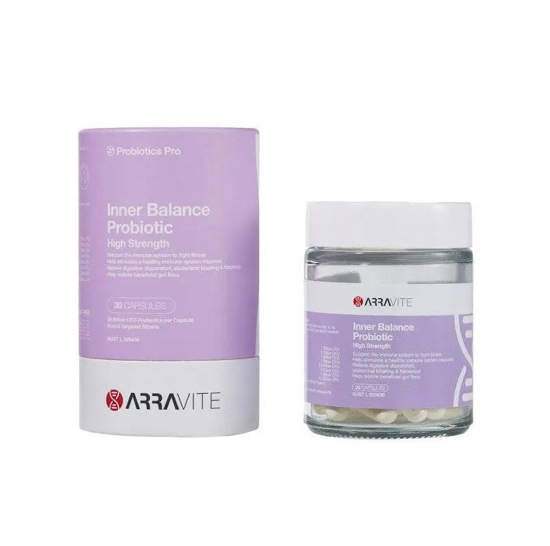 Men vi sinh đường ruột Arravite Inner Balance Probiotics High Strength 30 viên