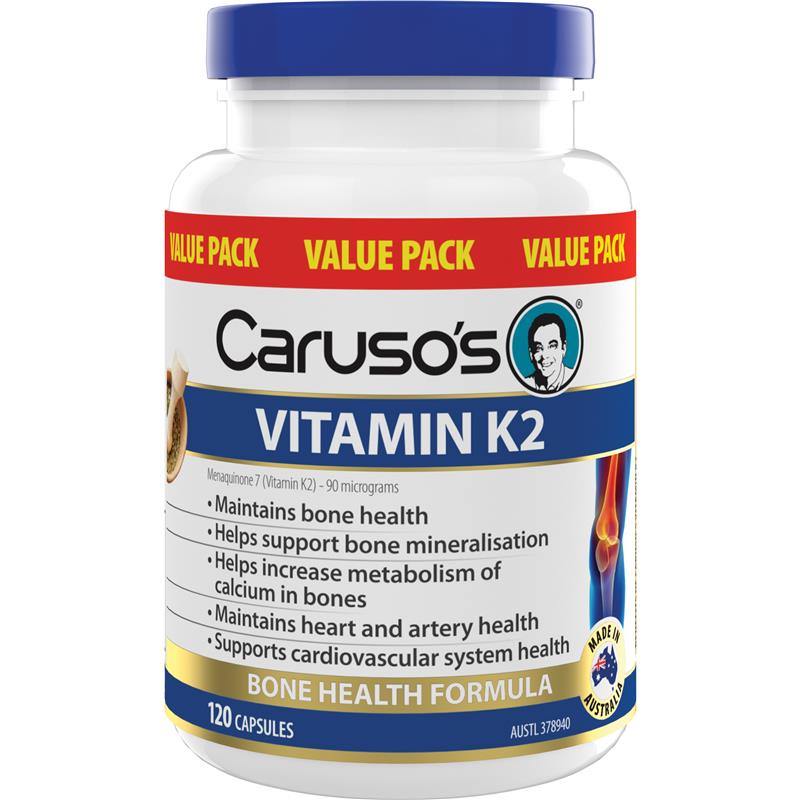 Viên uống bổ sung Vitamin K2 Caruso's Vitamin K2