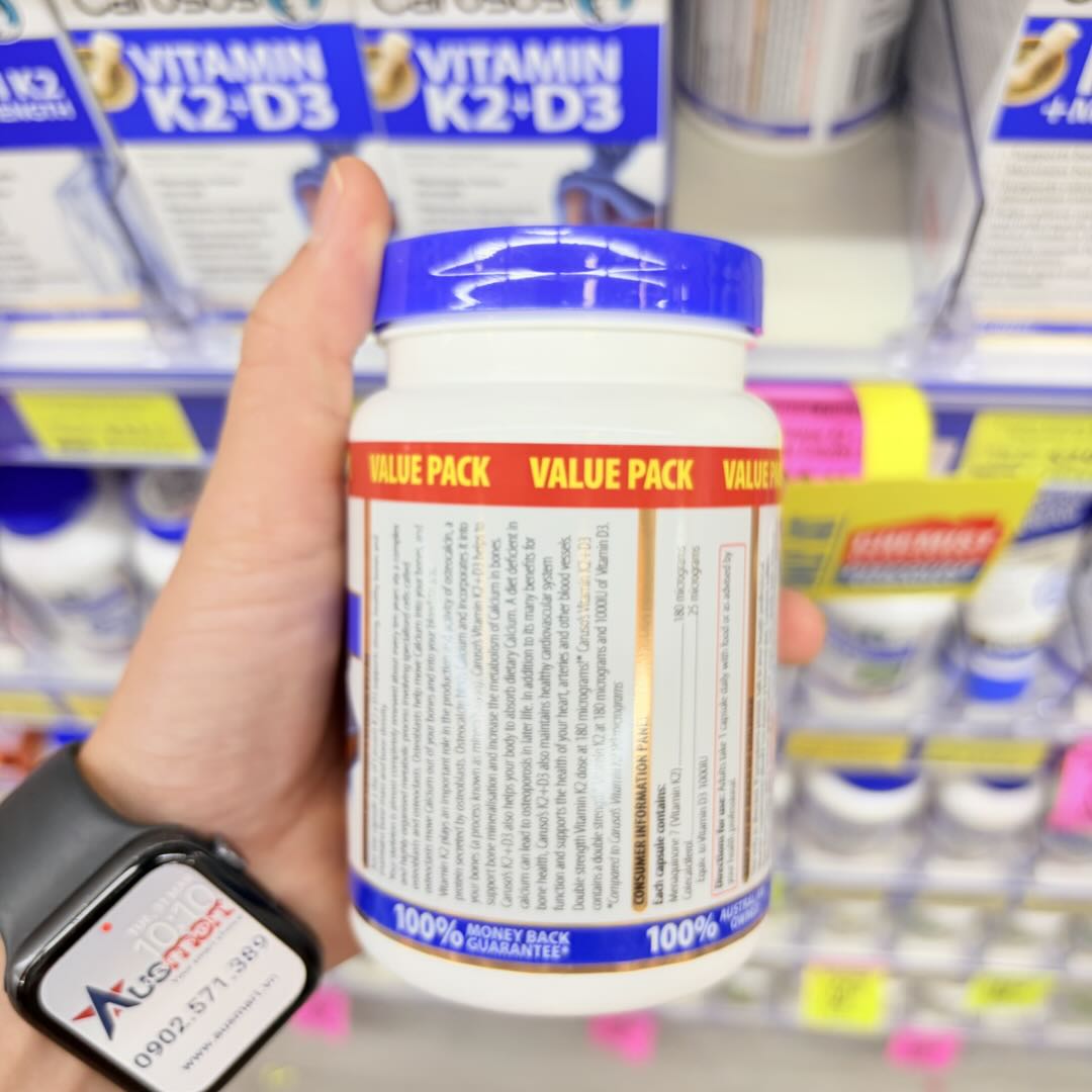 Viên uống Caruso's Vitamin K2 + D3