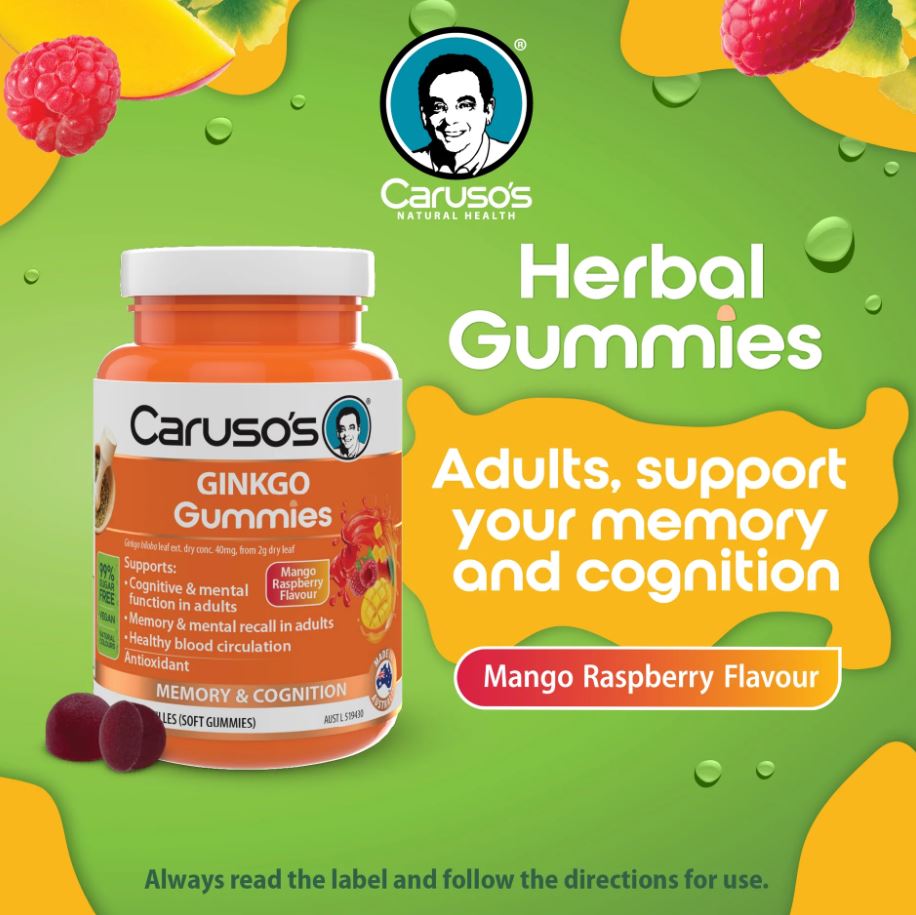 Kẹo dẻo Caruso's Ginkgo Gummies 60 viên