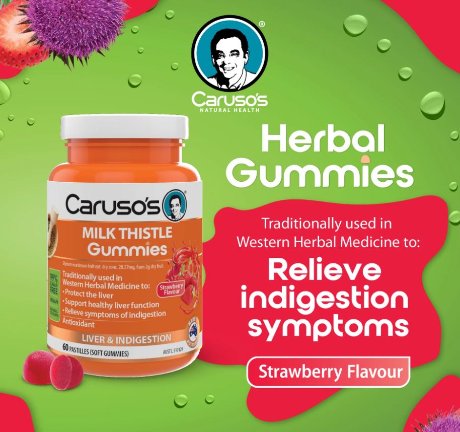 Kẹo dẻo Caruso's Gummies Milk Thistle 60 viên