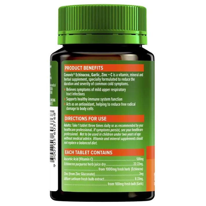 Viên uống Cenovis Echinacea Garlic Zinc + C tăng đề kháng