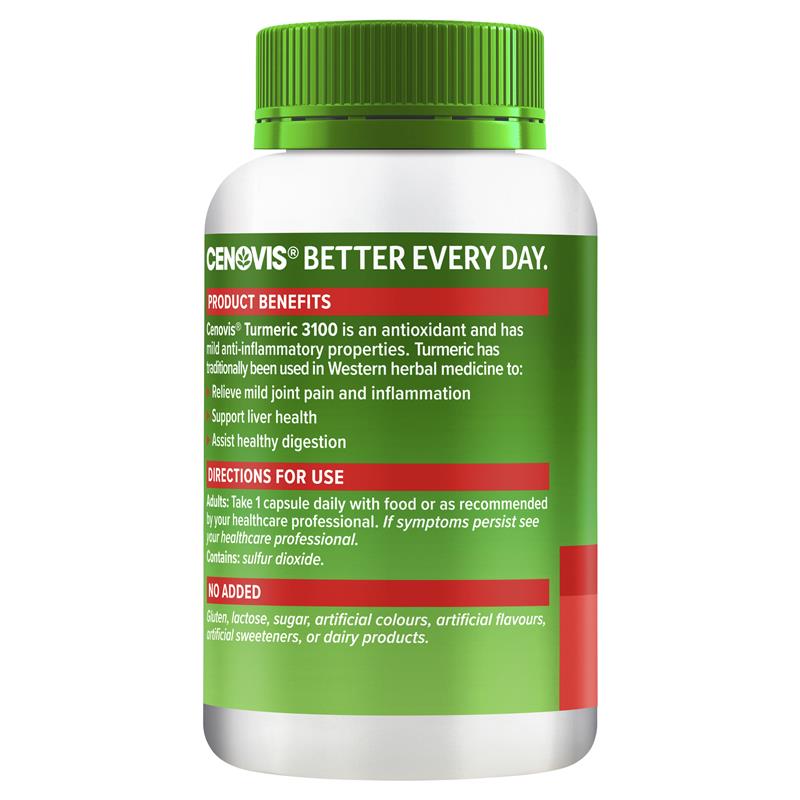 Viên uống tinh chất nghệ Cenovis Turmeric 3100mg 80 viên