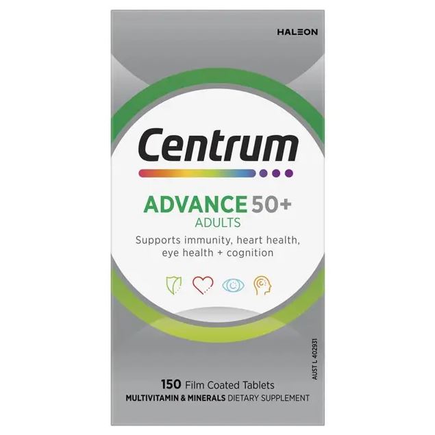 Vitamin tổng hợp Centrum Multivitamin Advance 50+ cho người lớn tuổi