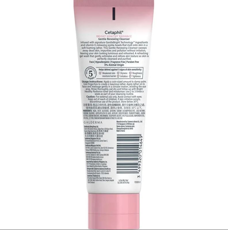 Sữa rửa mặt sáng da Cetaphil Bright Healthy Radiance Gentle Renewing Cleanser