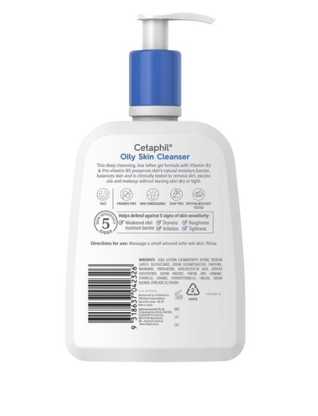 Sữa rửa mặt Cetaphil Oily Skin Cleanser cho da dầu mụn