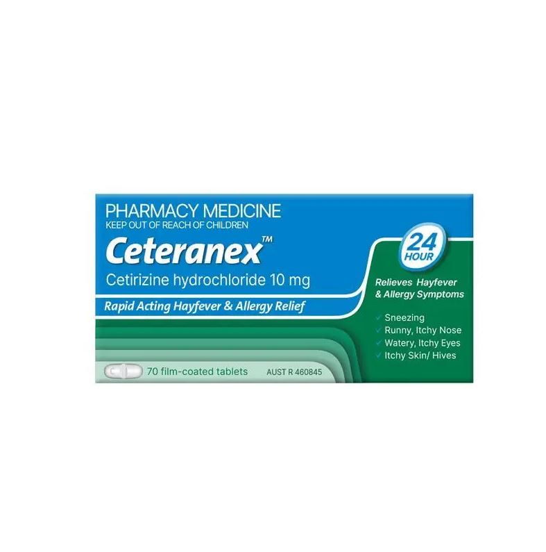 Viên uống giảm dị ứng và sốt cỏ khô tác dụng nhanh Ceteranex Rapid Acting Hayfever and Allergy Relief