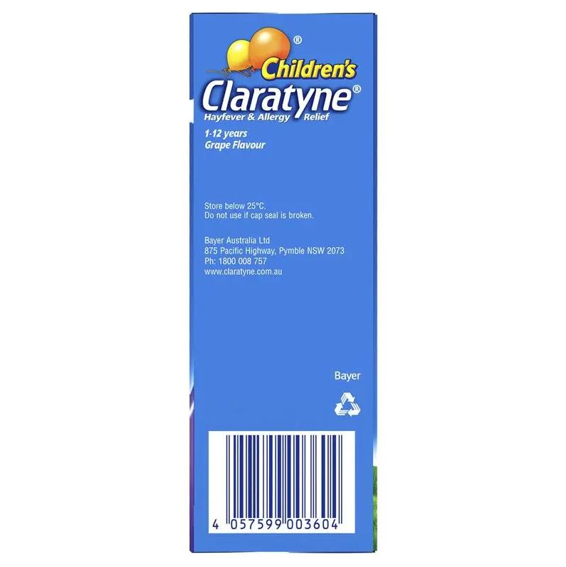 Siro trị dị ứng Children's Claratyne Hayfever & Allergy Relief