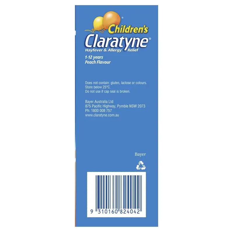 Siro trị dị ứng Children's Claratyne Hayfever & Allergy Relief