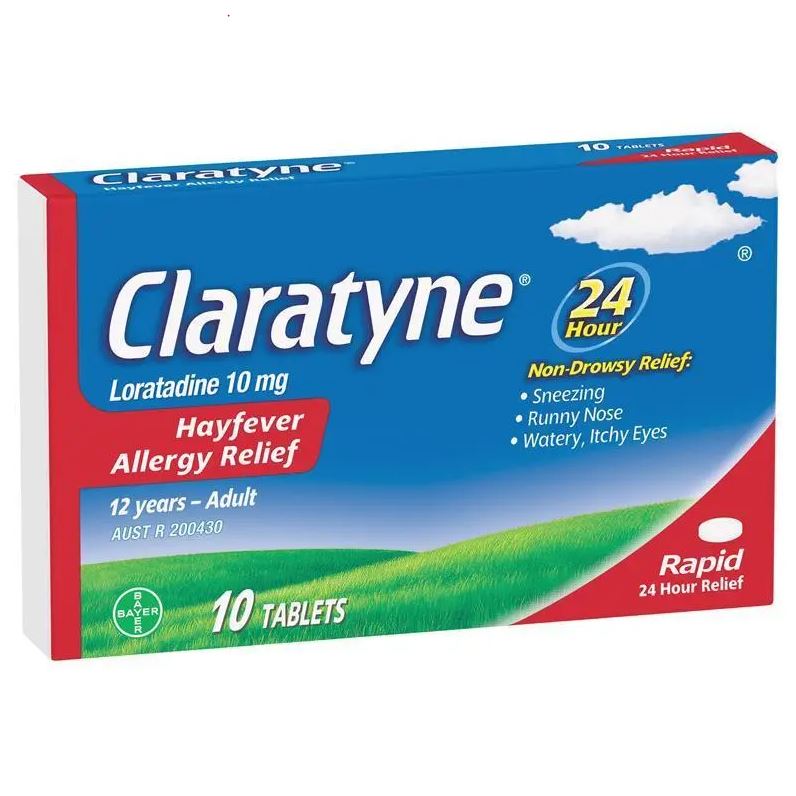 Thuốc giảm dị ứng & viêm mũi dị ứng không gây buồn ngủ Claratyne Allergy & Hayfever Relief Antihistamine