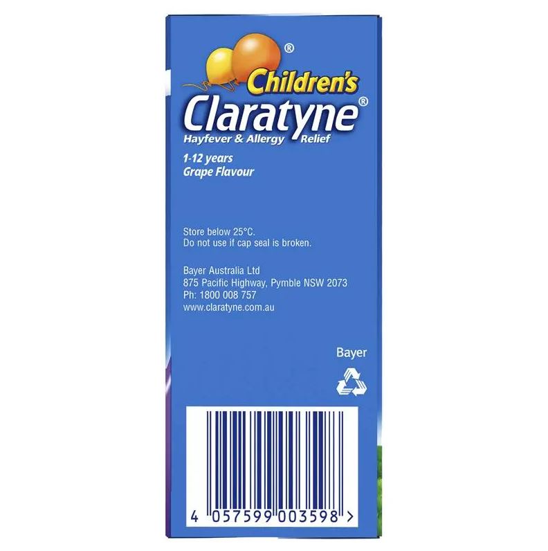 Siro trị dị ứng Children's Claratyne Hayfever & Allergy Relief