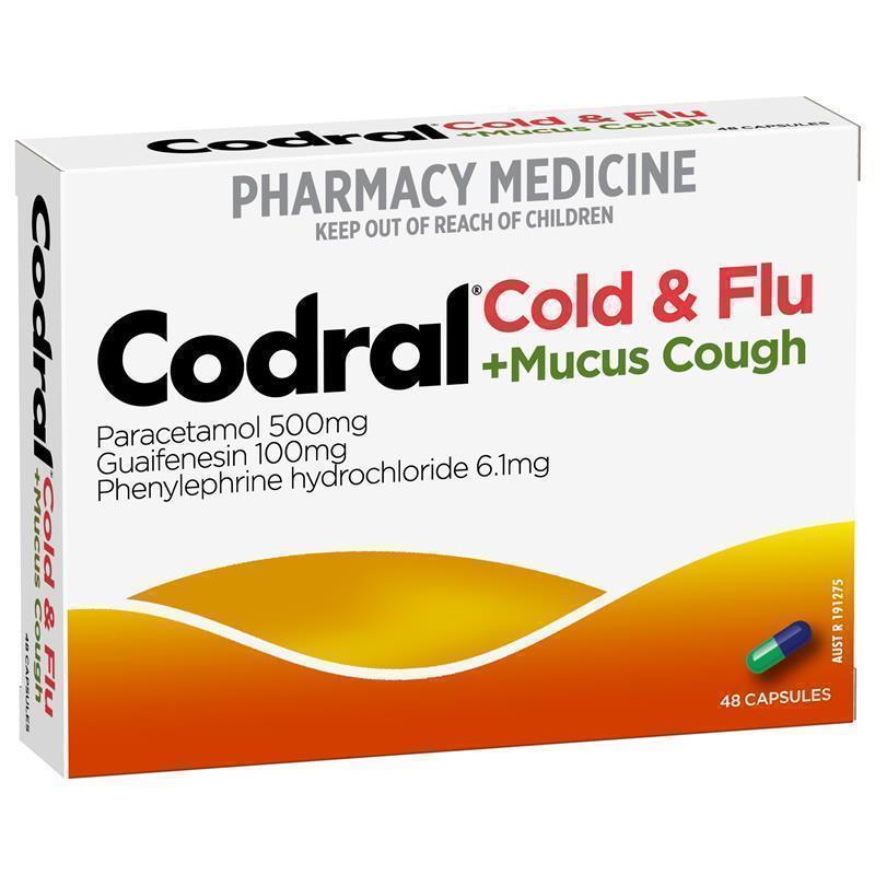 Viên uống trị cảm cúm và ho có đờm Codral Cold & Flu + Mucus Cough