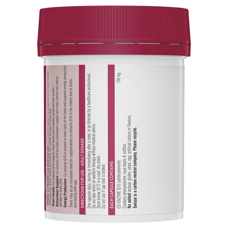 Coenzyme Q10 Swisse Ultiboost 150mg bổ tim của Úc 180 viên | Hàng xách tay Úc