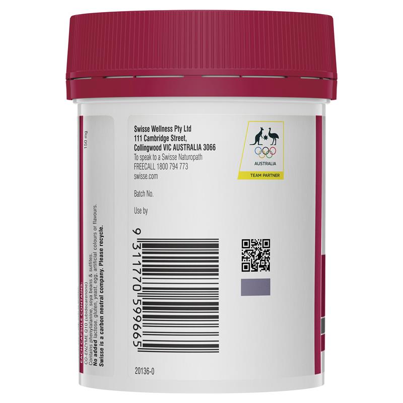 Coenzyme Q10 Swisse Ultiboost 150mg bổ tim của Úc 180 viên