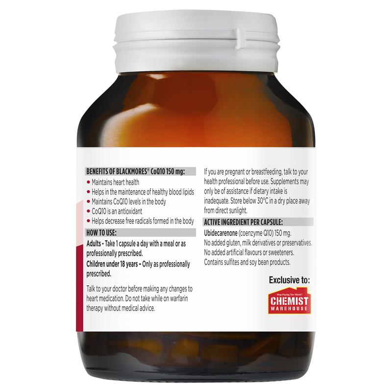 Coenzyme Q10 bổ tim Blackmores CoQ10 150mg High Potency
