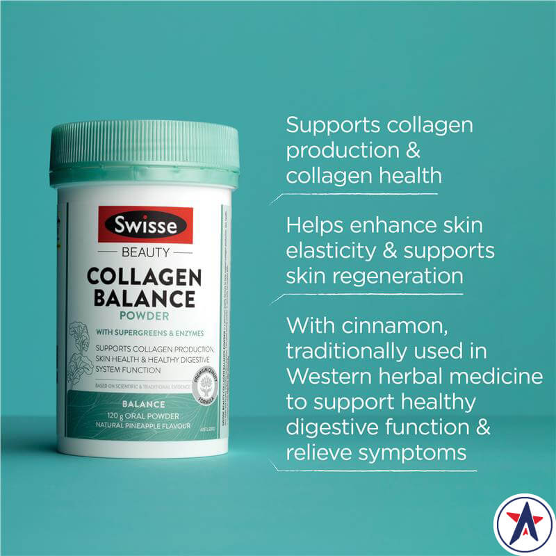 Collagen dạng bột Swisse Beauty Collagen Balance Powder 120g | Xuất xứ Úc (Australia)