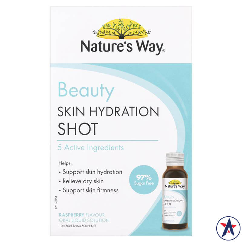 Collagen dạng nước Nature's Way Beauty Skin Hydration Shot 10 x 50ml | Sản phẩm Úc chính hãng