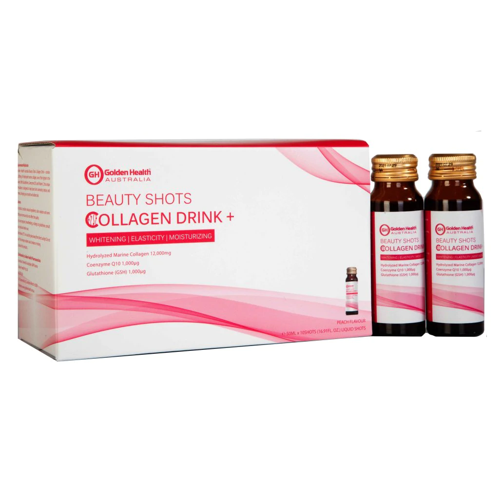 Golden Health Beauty Shots Collagen Drink 12,000mg 50ml x 10 chai | Nhập khẩu chính hãng từ Úc
