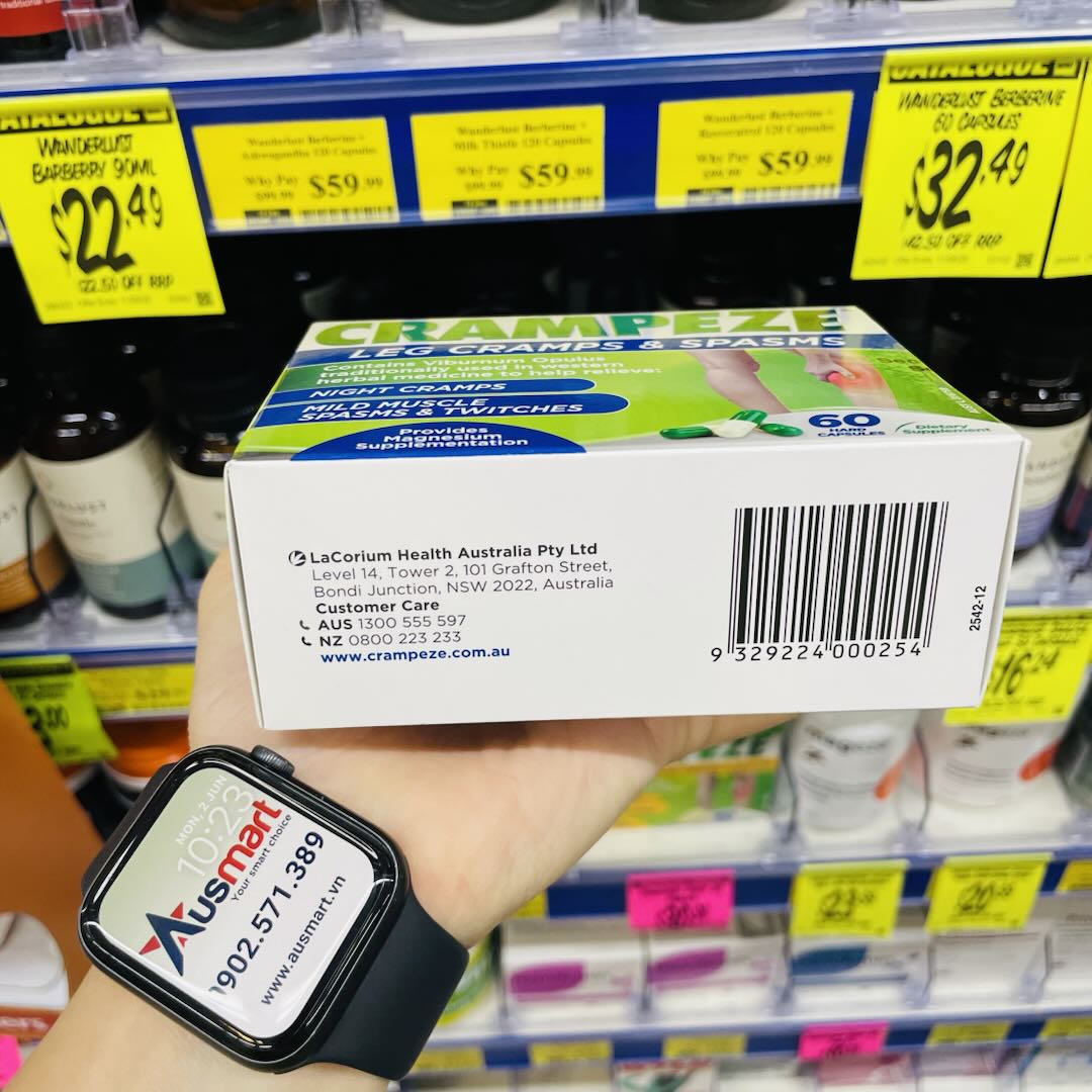 Viên uống Crampeze Leg Cramps & Spasms giảm chuột rút và co thắt cơ