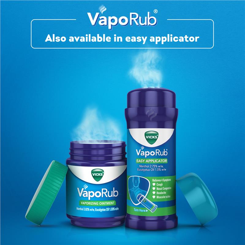 Dầu bôi ấm ngực giảm ho Vicks VapoRub Vaporizing Ointment 50g | Nhập khẩu từ Úc