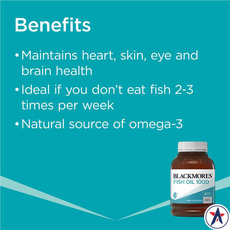 Dầu cá Blackmores Omega 3 Fish Oil 1000mg 400 viên | Thương hiệu Úc