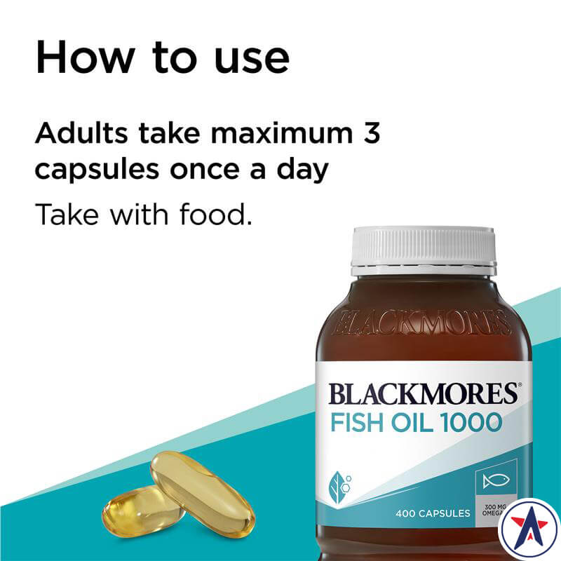 Dầu cá Blackmores Omega 3 Fish Oil 1000mg 400 viên | Sản phẩm chất lượng Úc