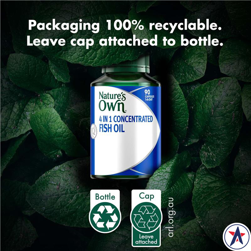 Dầu cá cô đặc Omega 3 Nature's Own Fish Oil 4 in 1 Concentrated