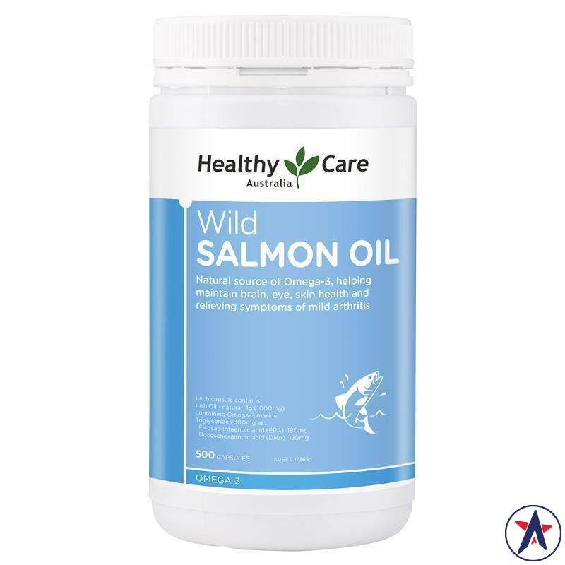 Dầu cá hồi Omega 3 Healthy Care Wild Salmon Oil 1000mg 500 viên | Mua sắm hàng Úc tại Ausmart