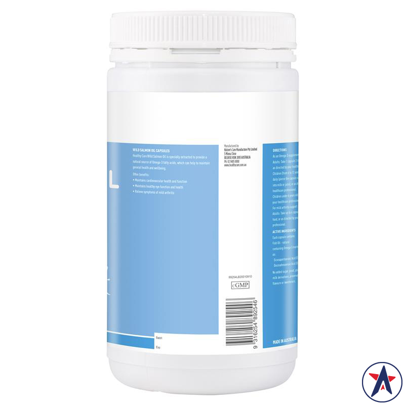 Dầu cá hồi Omega 3 Healthy Care Wild Salmon Oil 1000mg 500 viên | Sản phẩm chất lượng từ Úc