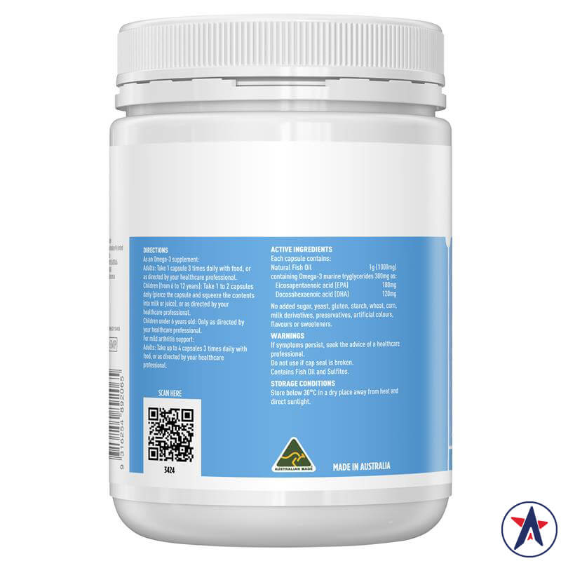 Dầu cá Fish Oil Omega 3 Healthy Care 1000mg của Úc