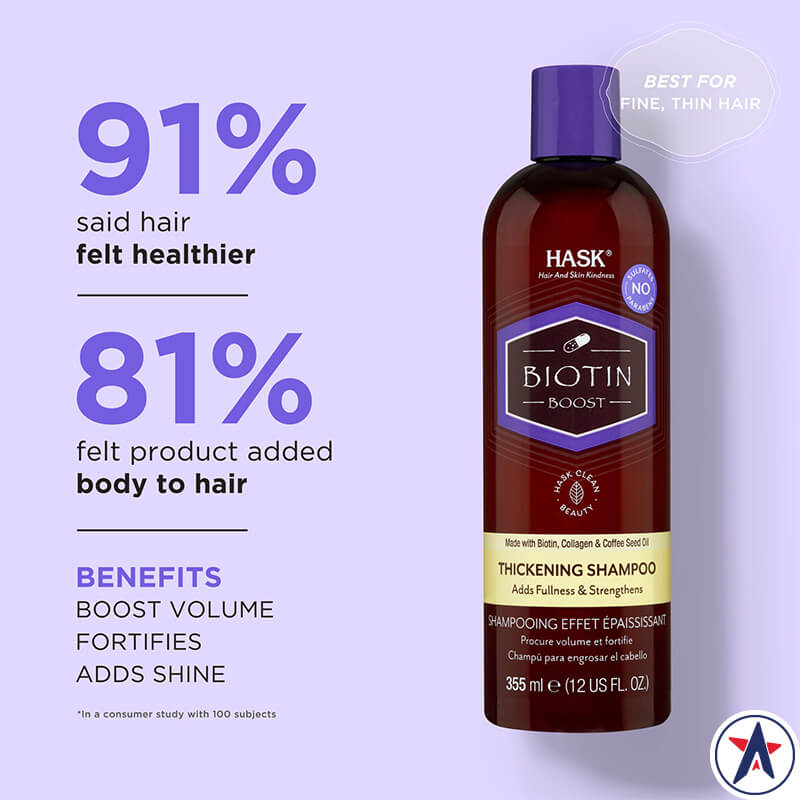 Dầu gội làm dầy tóc Hask Biotin Boost Thickening Shampoo 355ml
